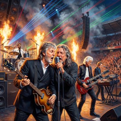 Paul, Ringo & Led Zeppelin Generated with AI